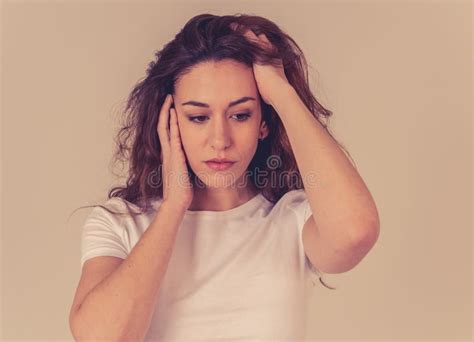 Portrait Of Sad And Depressed Woman Feeling Upset And Distressed Human