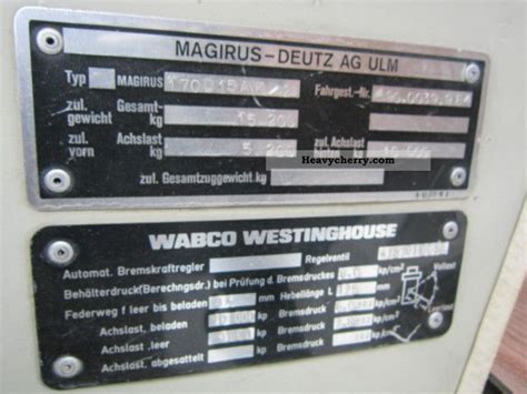 Magirus Deutz 170d 15 Active Reactors 4x4 Tipper Cologne Site 1981