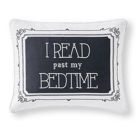 I Read Past My Bedtime Pillow Grandin Road