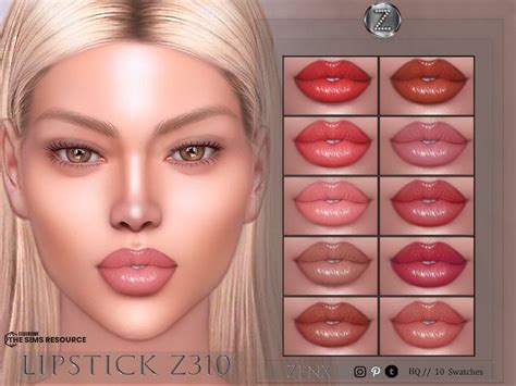 Zenxs Lipstick Z310 In 2023 Sims 4 Cc Makeup Lipstick Makeup Cc