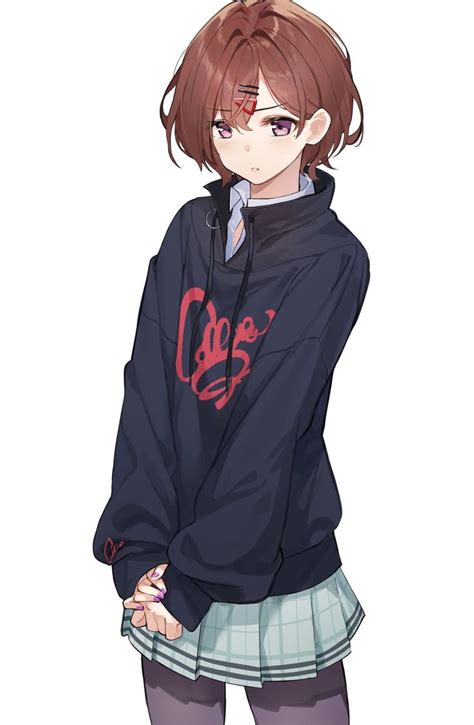 anime girl short hair anime girl cute kawaii anime girl