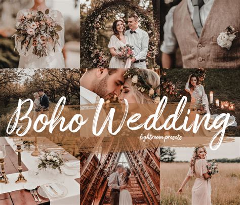 Boho Wedding Lightroom Photo Presets Instagram Filter Mobile
