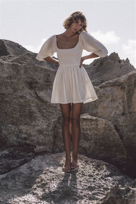 The Bellflower Mini Dress In Blanc — Kara Thoms Mini Dress Dresses