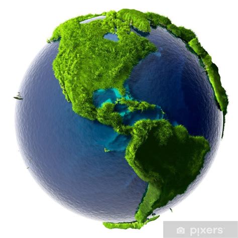 Wall Mural Green Planet Earth Pixersus