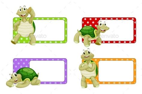 Label Design With Turtles Cute Turtles Turtle Crafts Cute Tortoise