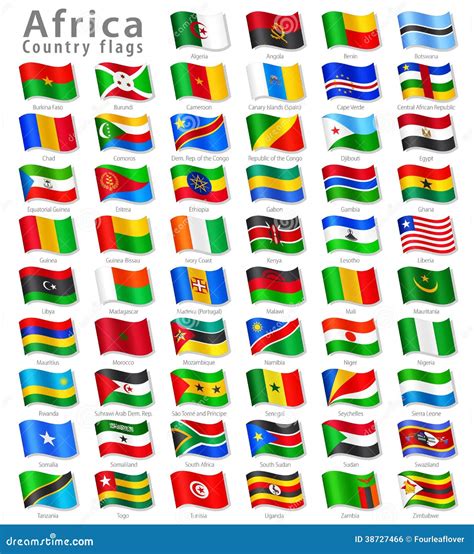 Flags Of Africa With Names