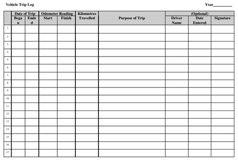 Vehicle Log Book Format Excel And Word Book Format Ex