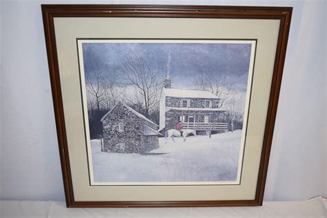 Lot Print Signed Peter Sculthorpe Framed