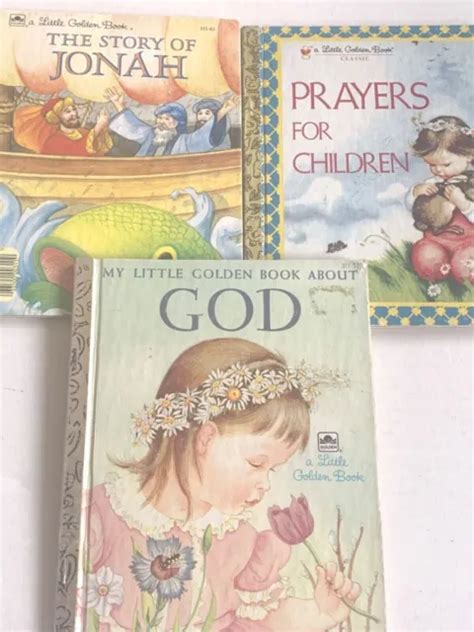 Little Golden Book Lot 3 Religious Prayers For Children God Story Of