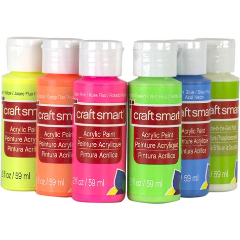 Buy The Neon Glow Acrylic Paint Value Set By Craft Smart® At Michaels