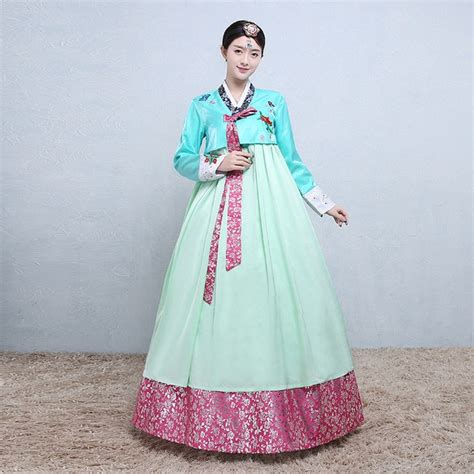 National Women Korean Traditional Dress Hanbok Embroidery Korean