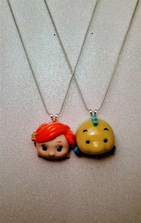 Ariel And Flounder The Little Mermaid Best Friends Necklace Etsy