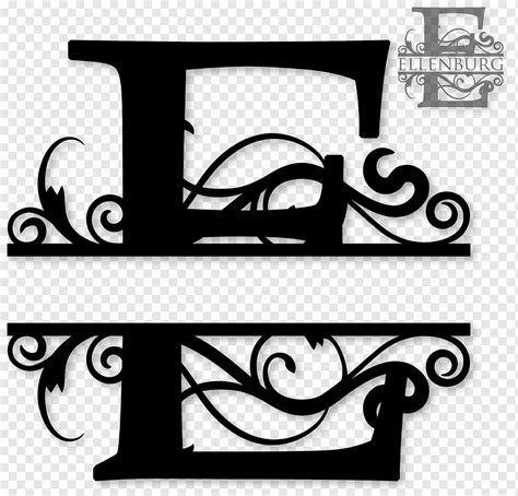 Letter Monogram Silhouette Initial Silhouette Animals Text