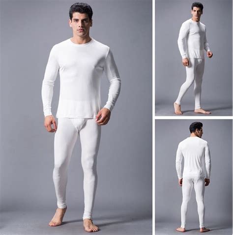 mens 100 pure silk long johns set thermal warm underwear heavy weight su204