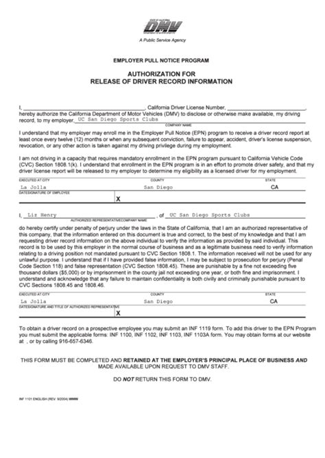 These forms are used for multiple purposes. Fillable Form Inf 1101 - Authorization For Release Of ...
