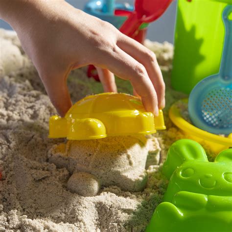 Prextex 19 Piece Beach Toys Sand Toys Set Bucket With Sifter Shovels