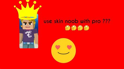 Try Using Noob Skin With Pro 😃😃😃bed Warsblockmangoluckymods Youtube
