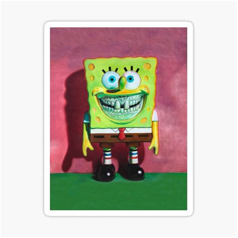 Ron English Spongebob Grin Sticker For Sale By Artboy213 Redbubble