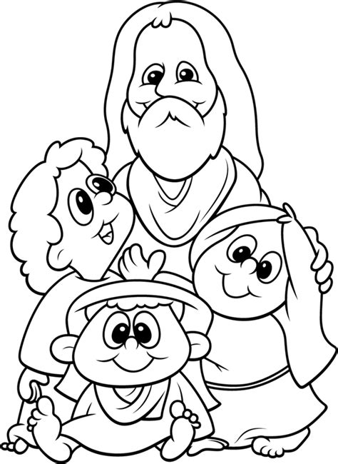 Printable Jesus Loves The Little Children Coloring Pages
