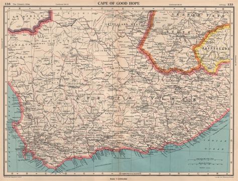 Cape Of Good Hope Cape Province South Africa Bartholomew 1944 Old Map