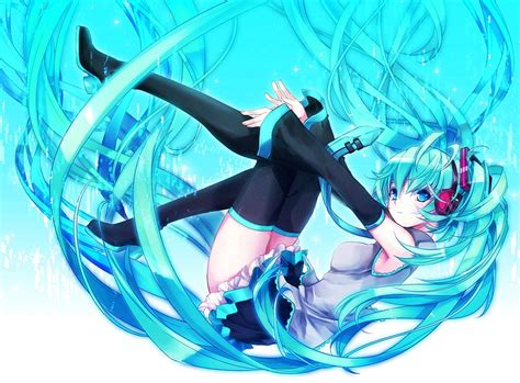 X Px P Free Download Hatsune Miku Pretty Falling Cg Breeze Nice Anime Aqua