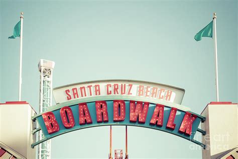 Santa Cruz Ca Lp Artwork Beach Boardwalk Posters Wood And Metal Signs