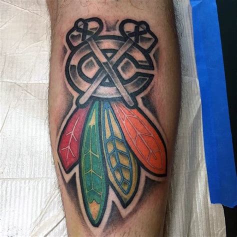 40 Chicago Blackhawks Tattoo Designs For Men Hockey Ink