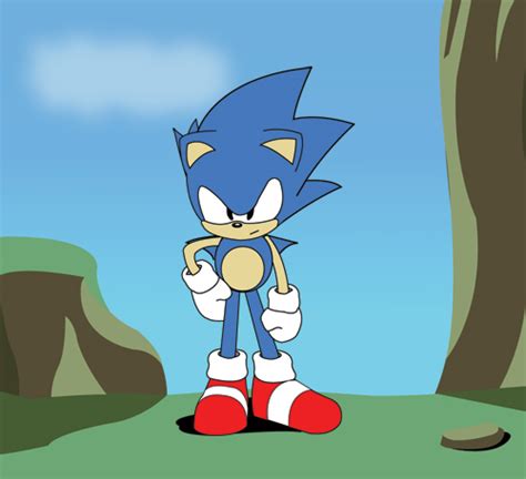 Old School Sonic By Thewax On Deviantart