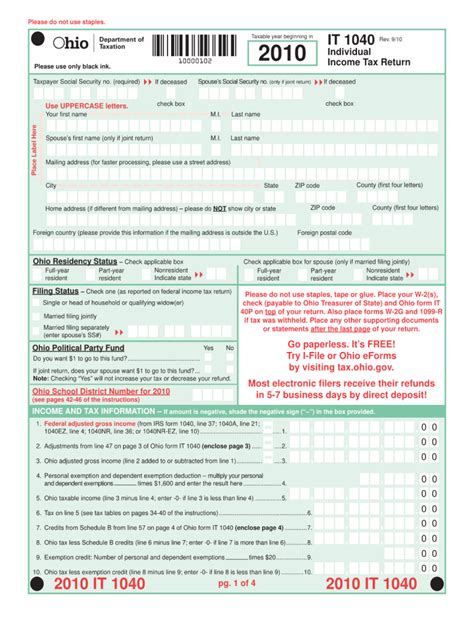Ohio State Tax Forms Printable Printable World Holiday