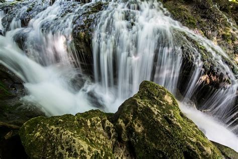 Premium Photo Waterfall Landscape In The Mountains Slow Shutter Speeds