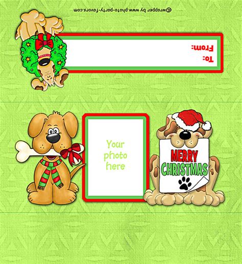 I used regular printer paper, but cardstock would work too. Christmas Puppies Photo Candy Bar Wrapper - Free Printable ...