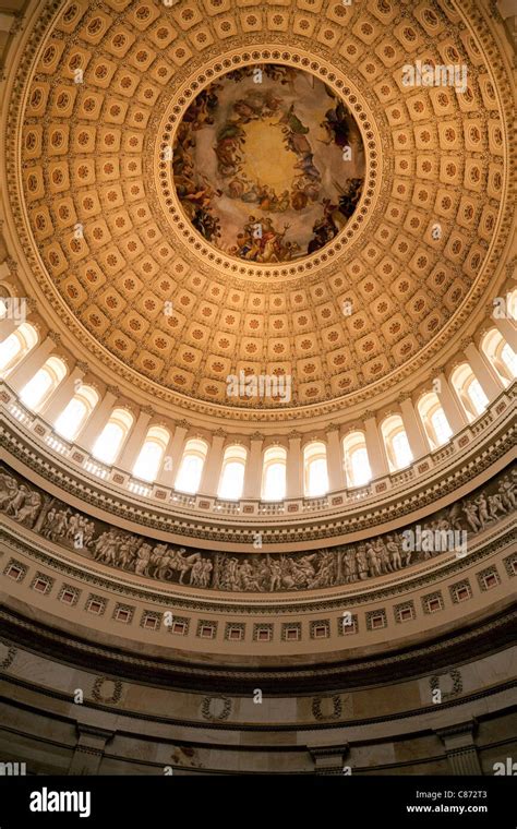 The Dome The Rotunda Capitol Building Washington Dc Usa Stock Photo