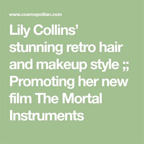 Lily Collins Does Retro Hair And Makeup For The Mortal Instruments