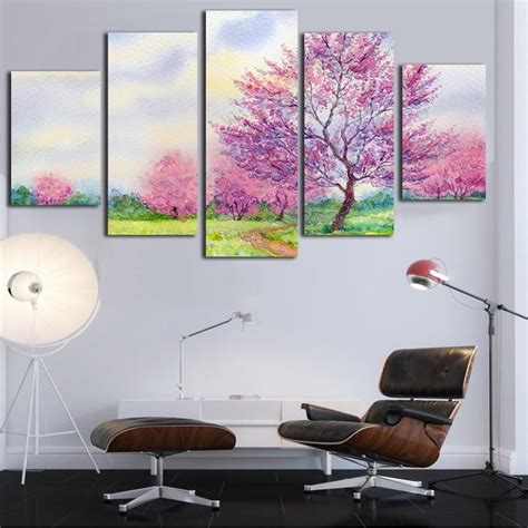 Cherry Blossom Trees China Painting Tree Painting Living Room Paint