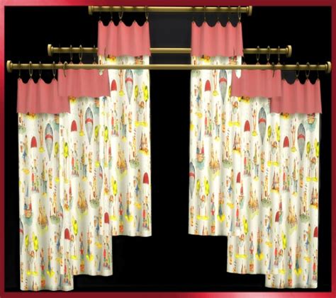 Blackys Sims 4 Zoo Season Curtains For Kids By Weckermaus • Sims 4