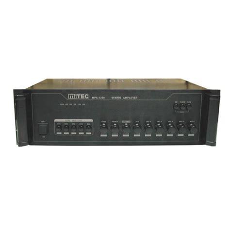 In 2001, he was appointed to his current position. "miTEC" MPA-1200, 120W(rms) Mixing Amplifier