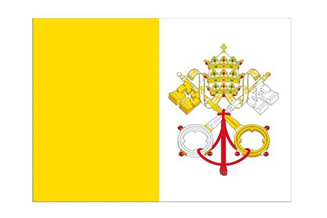 Vatican Flag Sticker 3x4 5 Pcs