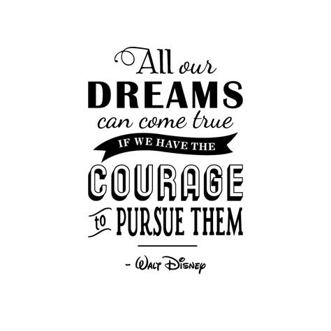 All Our Dreams Can Come True V1 Disney Quote Words Anywhere