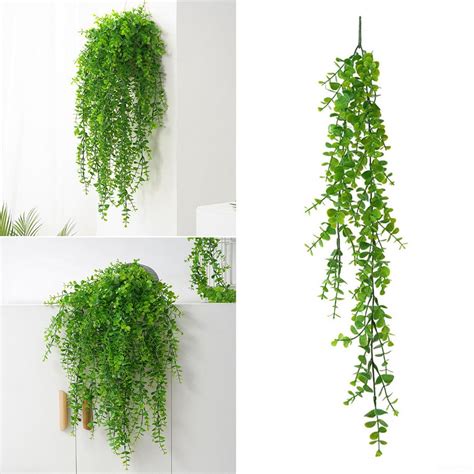 Artificial Hanging Plants Flowers Basket Fake Vine Trailing Indoor