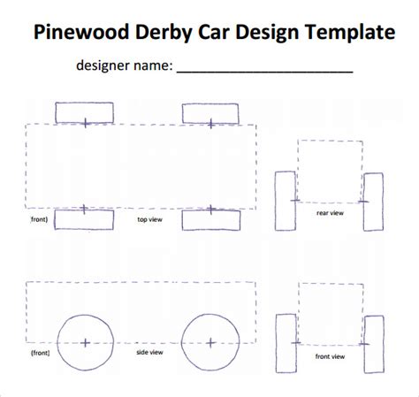 Pinewood Derby Car Templates Printable