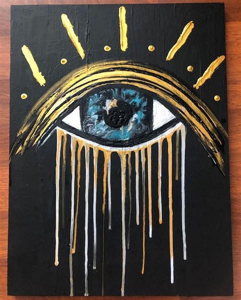 Abstract Eye Painting Large Etsy