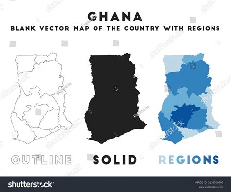 Ghana Map Borders Ghana Your Infographic Stock Vector Royalty Free