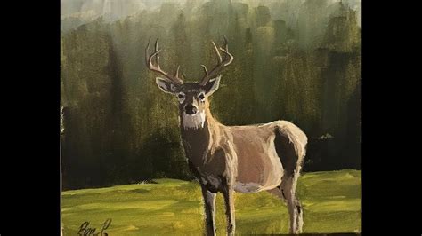 How To Paint A Deer In Acrylics Real Time Tutorial Walk Through Deer