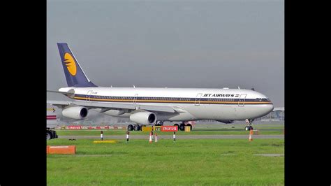 Rare Jet Airways Airbus A340 300 Takeoff From London Heathrow Egll