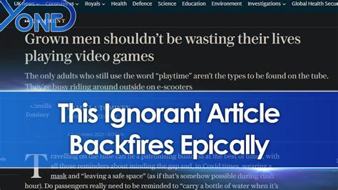 Article Claims Grown Men Shouldnt Waste Their Lives Playing Video