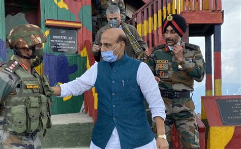 Indias Defense Minister Rajnath Singh Visits Ladakh To Review Border