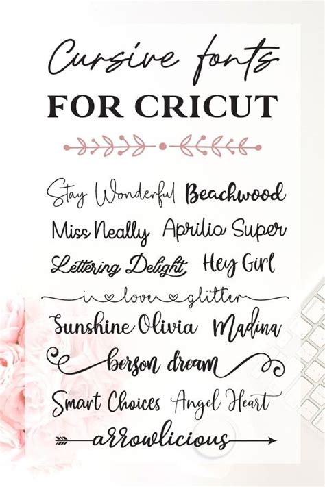 Cursive Fonts For Cricut