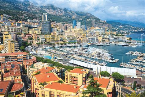 Monaco Views Of Expensive Yachts As Well As On The Track Formula 1 In