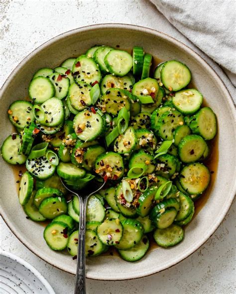 Spicy Cucumber Salad Plant Based On A Budget