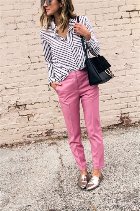 Pink Outfit Inspiration Pink Pants Outfit Casual Work Outfits Pants